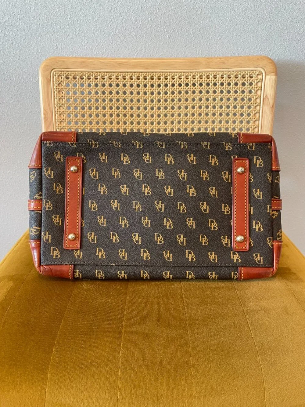 Dooney & Bourke Monogram Domed Satchel Signature Print